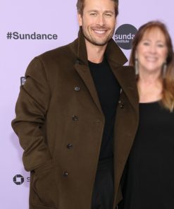 Glen Powell Wool Peacoat