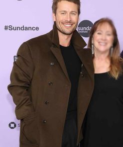 Glen Powell Wool Peacoat