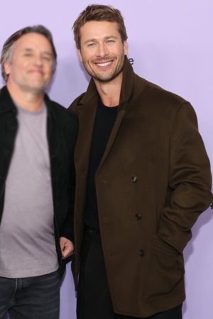 Glen Powell Wool Peacoat