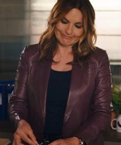 Mariska Hargitay Leather Blazer