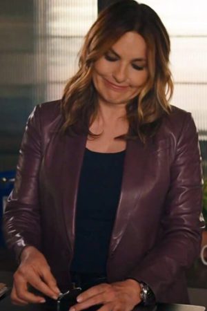 Mariska Hargitay Leather Blazer
