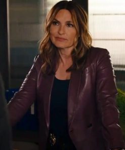 Mariska Hargitay Leather Blazer