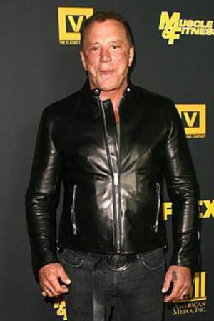 Mickey Rourke Black Jacket
