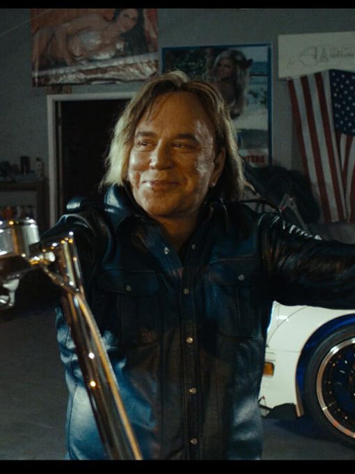 Mickey Rourke The Commando 2022 Black Leather Jacket