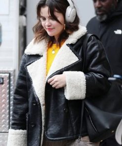 Selena Gomez Shearling Jacket