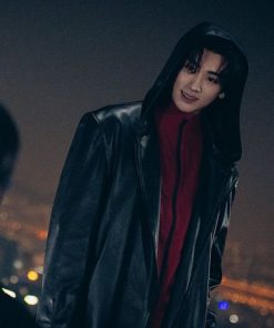 Park Hyung-sik Leather Coat
