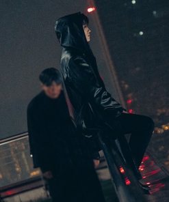 Park Hyung-sik Leather Coat