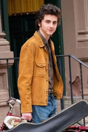 Timothée Chalamet Suede Jacket