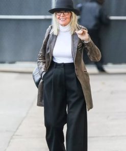 Diane Keaton Leather Coat