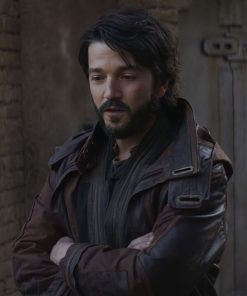 Diego Luna Leather Coat