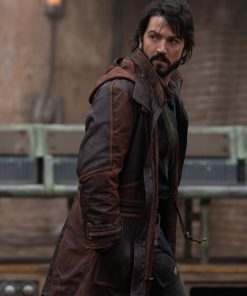 Diego Luna Leather Coat