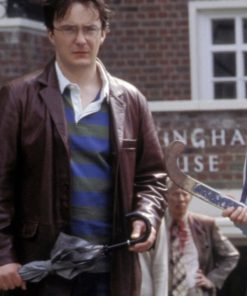 Dylan Moran Leather Blazer