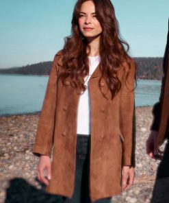 Kristin Kreuk Suede Coat