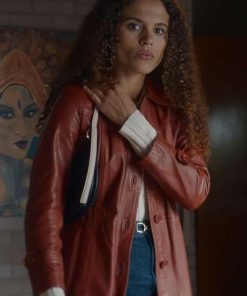 Stacey Embalo Leather Coat