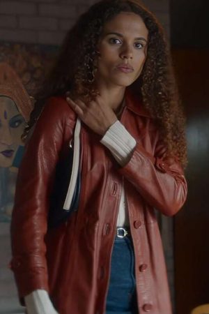 Stacey Embalo Leather Coat