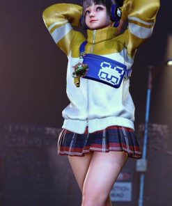 Li-Fen Yellow Leather Jacket