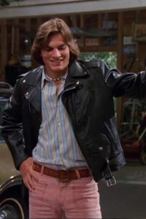 Ashton Kutcher Biker Jacket