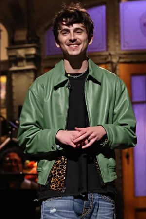 Timothée Chalamet Green Jacket