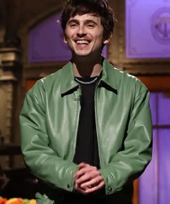Timothée Chalamet Green Jacket