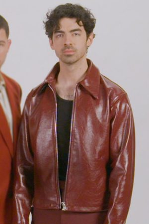 Joe Jonas Burgundy Jacket