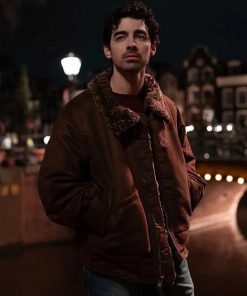 Joe Jonas Shearling Jacket