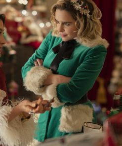 Emilia Clarke Velvet Coat