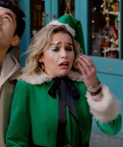 Emilia Clarke Velvet Coat