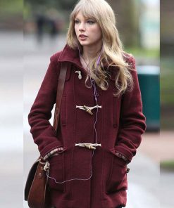 Taylor Swift Burgundy Coat