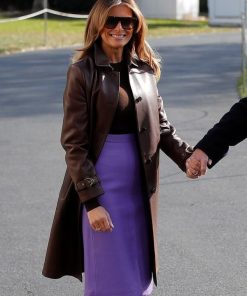 Melania Trump Leather Coat