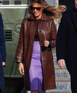 Melania Trump Leather Coat