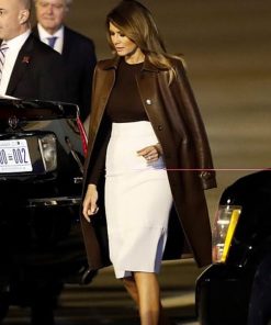 Melania Trump Leather Coat