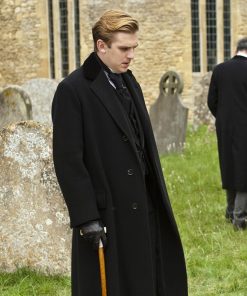 Dan Stevens Black Wool Coat