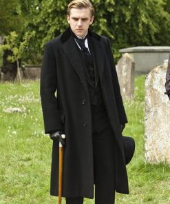 Dan Stevens Black Wool Coat