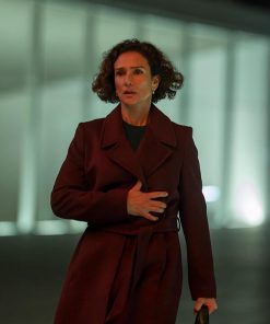 Indira Varma Maroon Coat