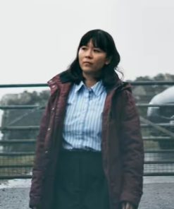 Naomi Yang Maroon Coat