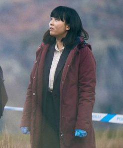 Naomi Yang Maroon Coat