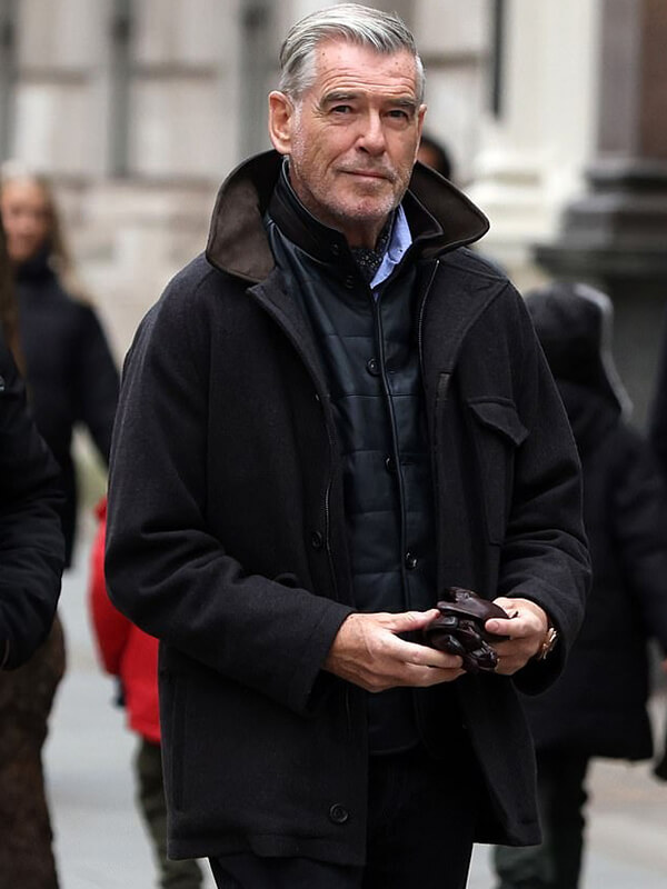 Pierce Brosnan Wool Coat