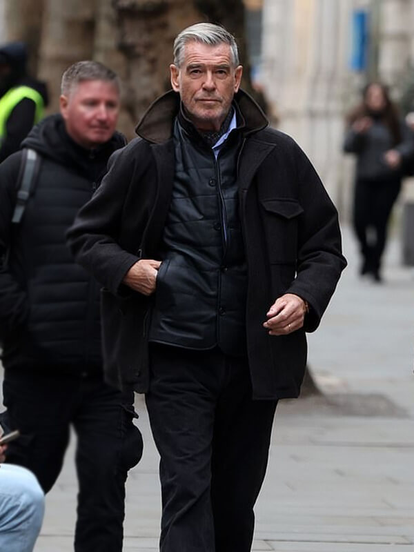 Pierce Brosnan Wool Coat