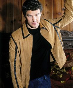 David Boreanaz Suede Jacket