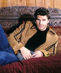David Boreanaz Suede Jacket