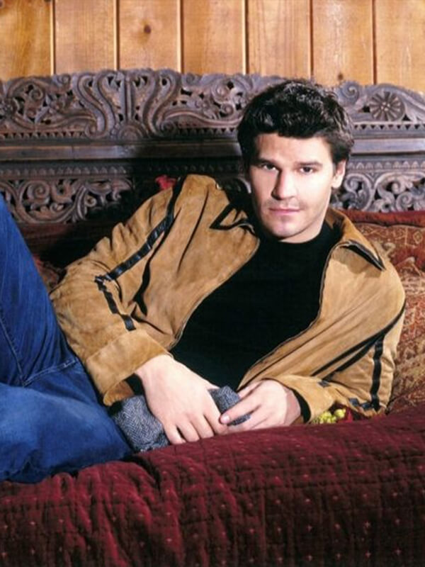 David Boreanaz Suede Jacket