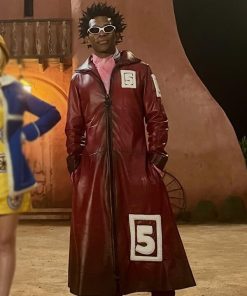 Mr 5 Maroon Leather Coat