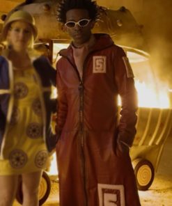 Mr 5 Maroon Leather Coat