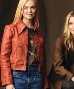 Elle Fanning Leather Jacket