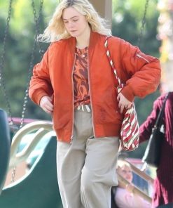 Elle Fanning Bomber Jacket