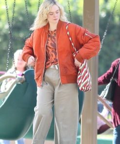 Elle Fanning Bomber Jacket