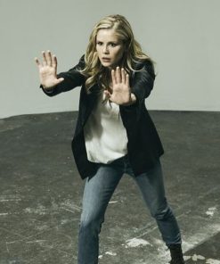 Starlight Black Leather Blazer