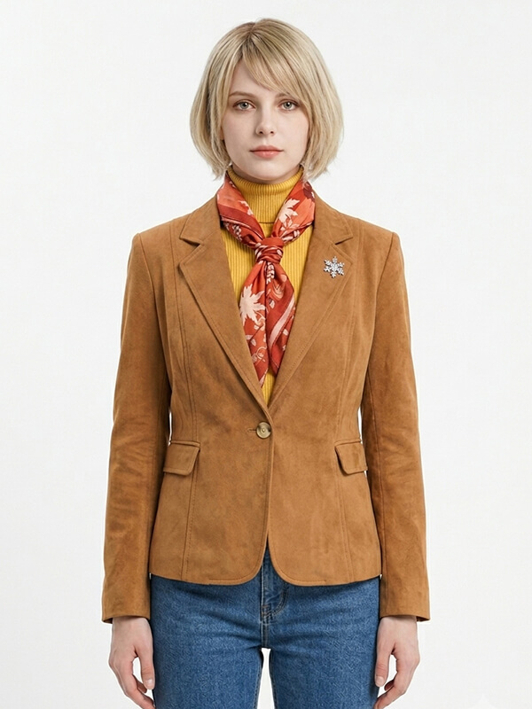 Ashley Graham Suede Blazer