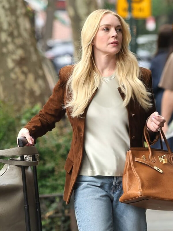 Lindsay Lohan Suede Jacket