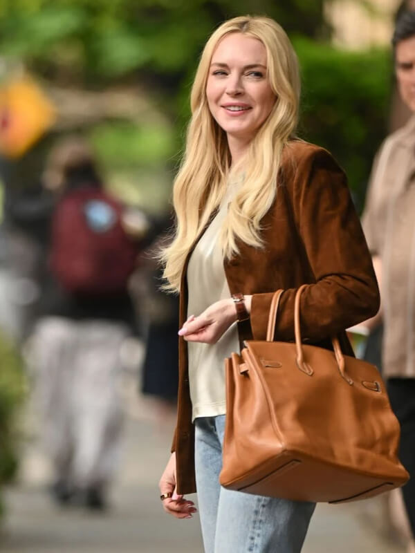 Lindsay Lohan Suede Jacket